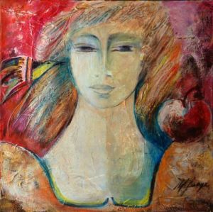 Peinture de Maleine: La pomme d'Eve