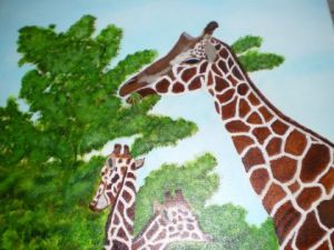 Peinture de REITER Nicole: girafes