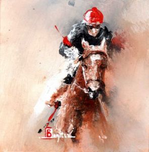 Peinture de Karine BRAILLY: Dans la ligne droite