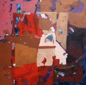 Peinture de Catherine Noizet Faucon: abstrait rouge