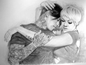 Dessin de faismonportrait: Pink et son mari