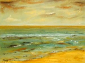 Peinture de MARTINE GREGOIRE: MAREE BASSE A OLERON