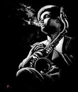 Peinture de Marc PARMENTIER: Blue moon