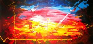 Peinture de Caroline roux: paysage d'automne