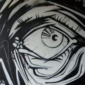 Peinture de antu: watching you !