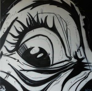 Peinture de antu: l'oeil poisson