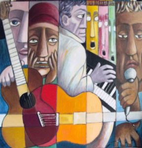 Peinture de Gerard Lesoeur: PARIS UTOPIA BLUES