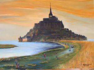 Peinture de JACQUES-SIMON BILLIAU: MONT SAINT MICHEL