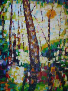 Peinture de Olivia BOA: Forêt de Givisiez
