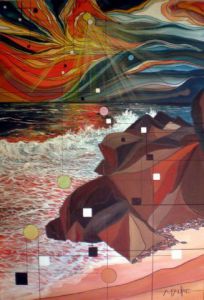 Peinture de ALAIN FAURE: LA DERNIERE VAGUE