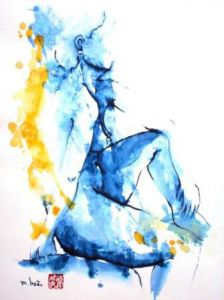 Dessin de Monick Bres : Pensive