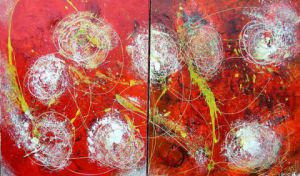 Peinture de Elle Bory : Séism'Love