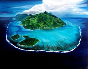 Peinture de catherin nathalie: atoll