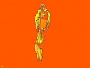 Art_numerique de S comme Souris: Perruche jaune