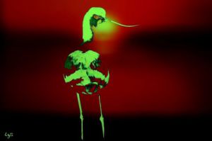 Art_numerique de S comme Souris: Oiseau de vert