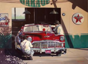 Peinture de PHILIPPE LEROUX: le reve rouge