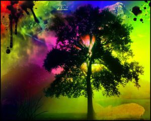 Art_numerique de empreinte: L'arbre en Couleur ! 