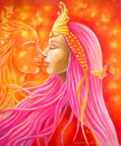 Peinture de Severine Authier: Le baiser de l'ange