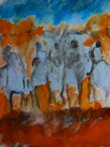 Oeuvre de serblack: CAVALIERS DANS LA STEPPE