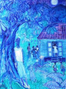 Peinture de MARIE INDIGO: Hanging around 