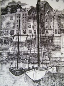 Dessin de blueberry: honfleur