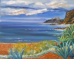 Peinture de Catherine Dutailly: La baie de Piana