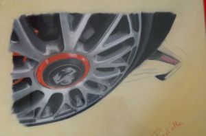 Dessin de past'elle: abarth en détail