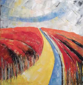 Peinture de Meryl QUIGUER: chemin vers les nuages_2