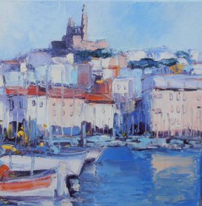Peinture de Veronique LANCIEN: MARSEILLE PETIT FORMAT