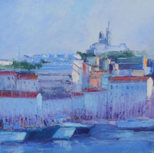Peinture de Veronique LANCIEN: MARSEILLE BLEUE