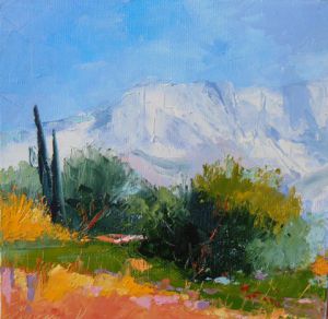 Peinture de Veronique LANCIEN: SAINTE VICTOIRE (Petit Format)