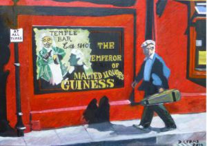 Peinture de danielle lebas: homme qui marche