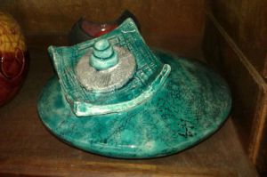 Sculpture de creasab: boite bleuet