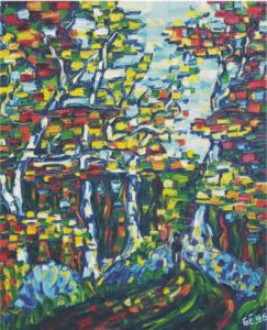 Peinture de Gerard SERVAIS: Sous-bois,l'automne