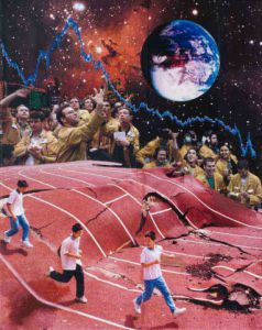 Collage de JMG: Le cours de la bourse court à sa perte, cours!