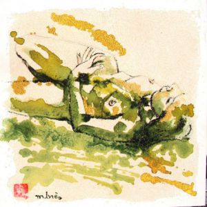 Dessin de Monick Bres : Au printemps