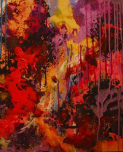 Peinture de jean pierre MALLET: Paysage flamboyant 19