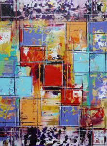 Peinture de Olivia BOA: L'Echiquier coeur