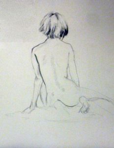 Dessin de Christelle Larson: Nu