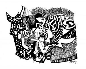 Peinture de MURIEL AUSTRUY: horse 2