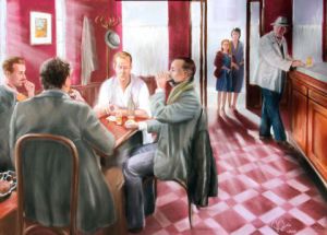 Peinture de ALAIN PESTOURIE: Les intruses