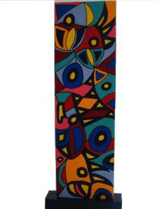 Sculpture de ANTOINE MELLADO: Couleurs tropicales (poissons)-1- verso