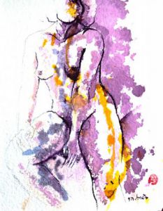 Dessin de Monick Bres : A califourchon