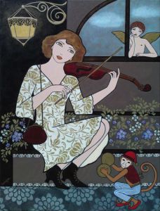 Peinture de CATHAJEK: Sonate pour un Ange