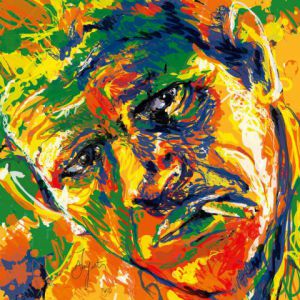 Peinture de James AUGUSTIN: Jackson Pollock's portrait
