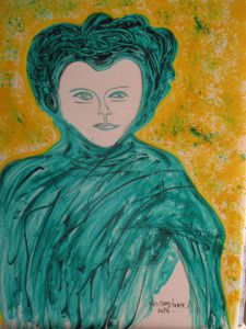 Peinture de GHIS: FEMME VERTE 