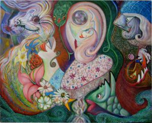 Peinture de Patrick Guerchet: Les 3 âges