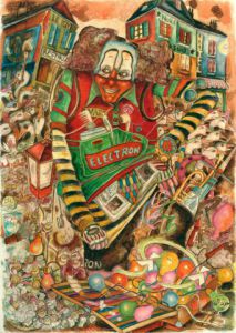 Peinture de Laurent Melon: Lanterne Rouge