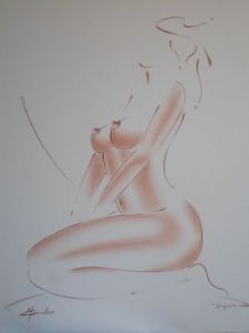 Peinture de MICHEL GAMBIER: D'après le modèle