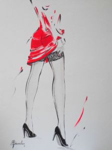 Peinture de MICHEL GAMBIER: Sans titre Esquisse E 51